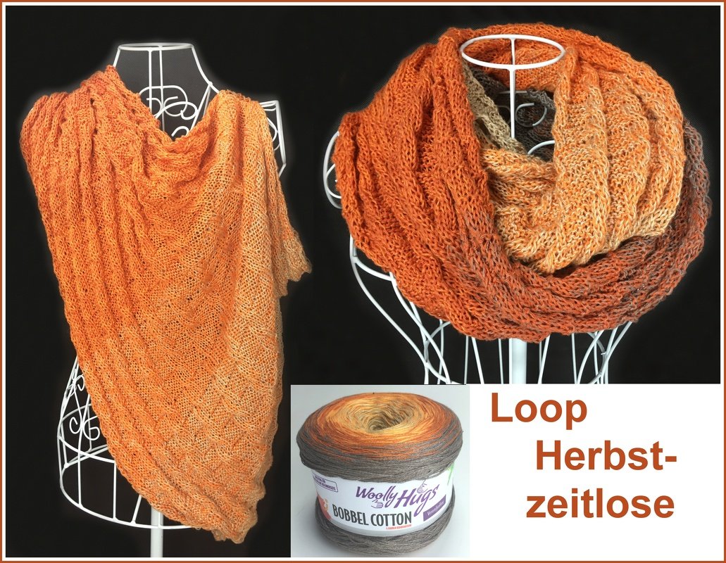 Loop Herbstzeitlose mit 1 Bobbel stricken