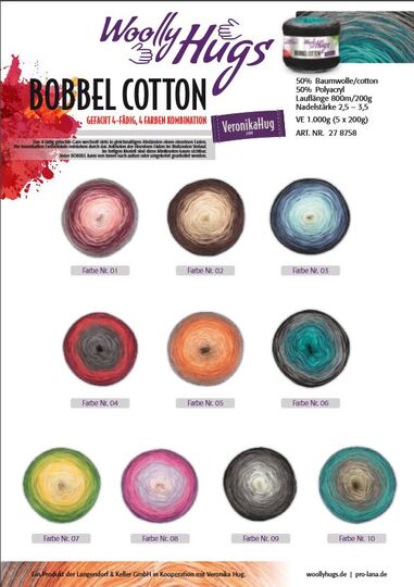 Poncho "Musterglück" aus 1 Bobbel gehäkelt