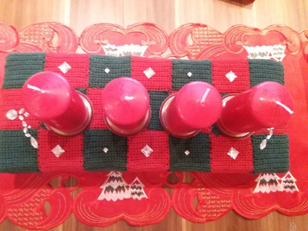 Moderner Adventskranz häkeln