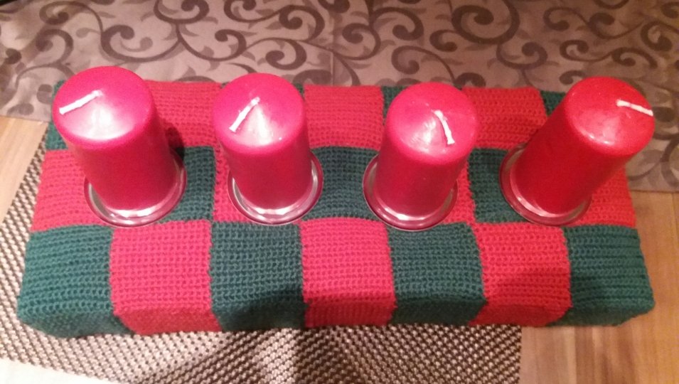 Moderner Adventskranz häkeln