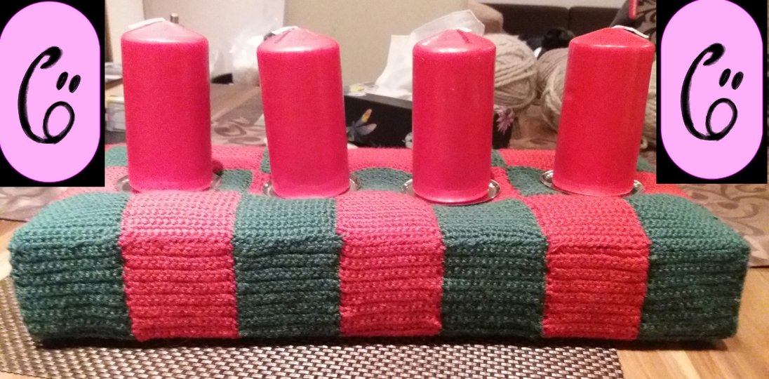 Moderner Adventskranz häkeln