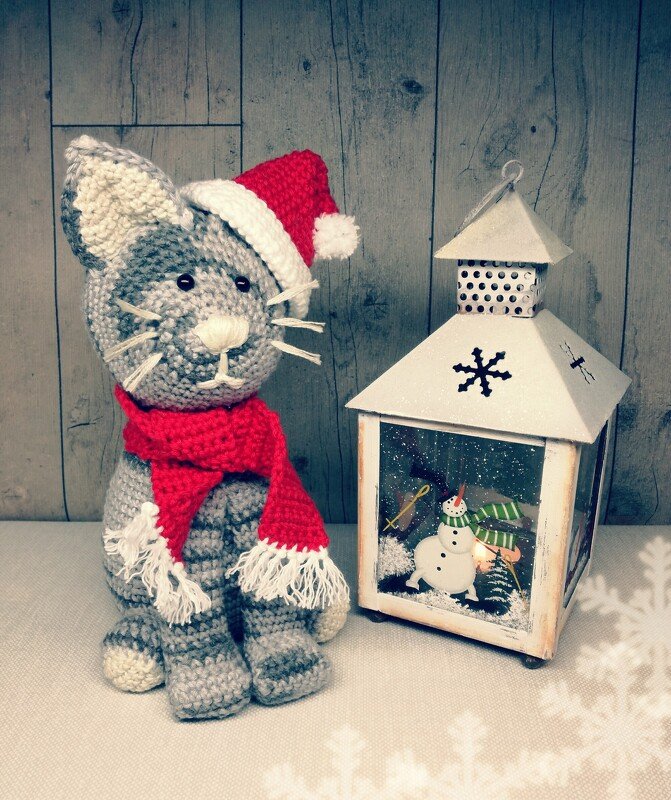 Häkelanleitung kleiner Kater Winter-Edition - Bild 6