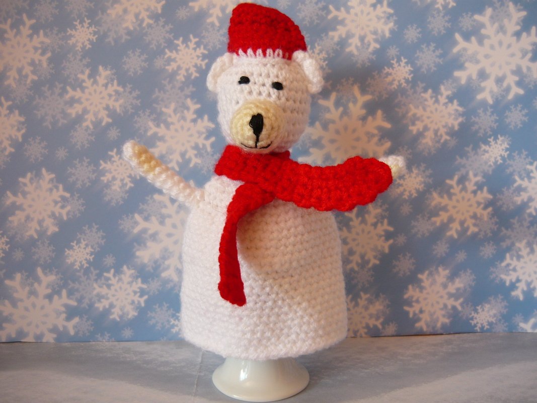 Häkelanleitung Eisbär Eierwärmer