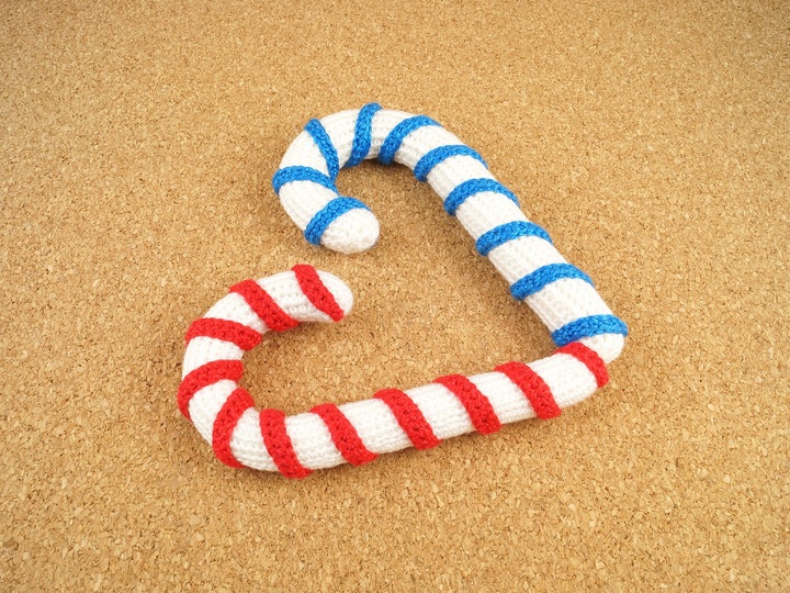 Zuckerstange - ohne Draht - Häkelanleitung