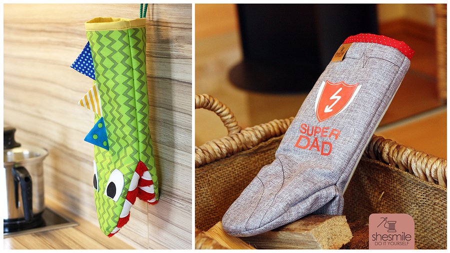 Handschuh für Ofen und Grill "Frederick" (Nähanleitung &amp; Schnittmuster)