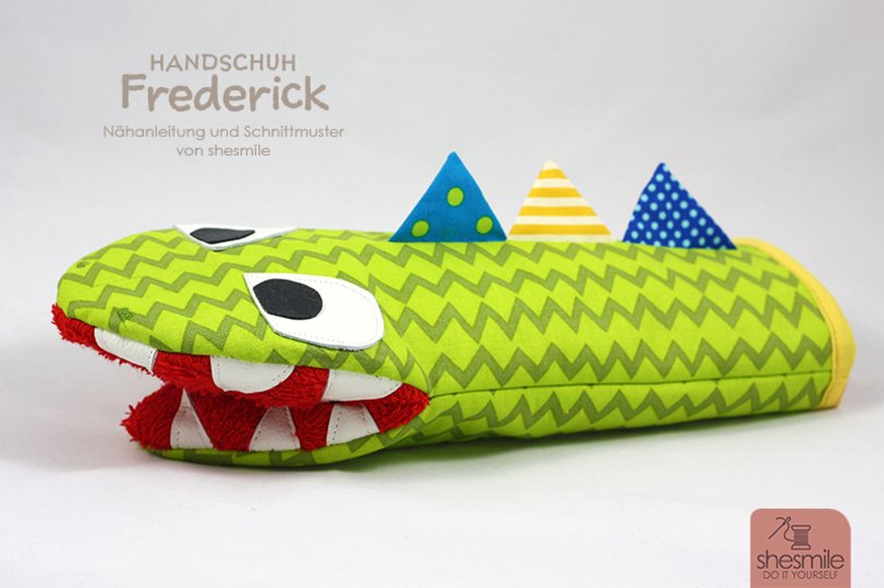 Handschuh für Ofen und Grill "Frederick" (Nähanleitung & Schnittmuster)