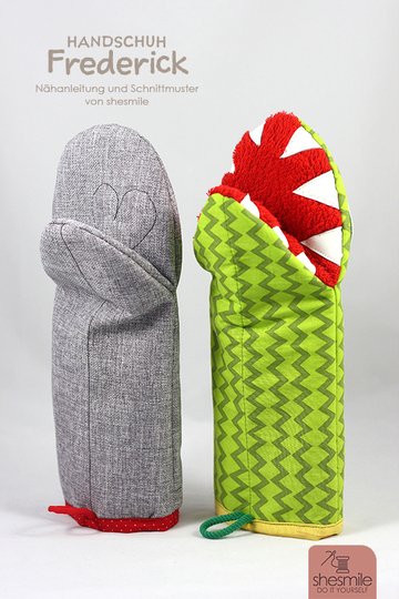 Handschuh für Ofen und Grill "Frederick" (Nähanleitung & Schnittmuster)