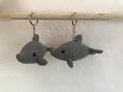 Häkelanleitung für einen Delfin - Schlüsselanhänger