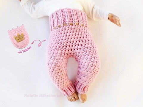 Pumphose mit Sternchenmuster und Taschen