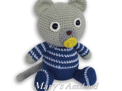 Joe Kitty the Ami - Amigurumi crochet pattern - Digital Download