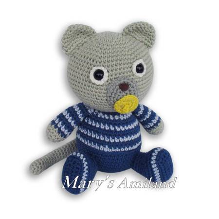 Joe Kitty the Ami - Amigurumi crochet pattern - Digital Download