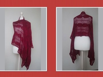 Lace Shawl Knitting Pattern, rectangle stole Nite Flite