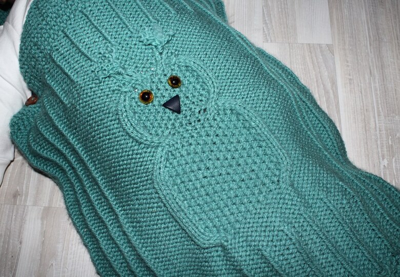 Strickanleitung Baby-Schlafsack, Schlupfsack mit Eulenmotiv, ca. 0 - 7 Monate