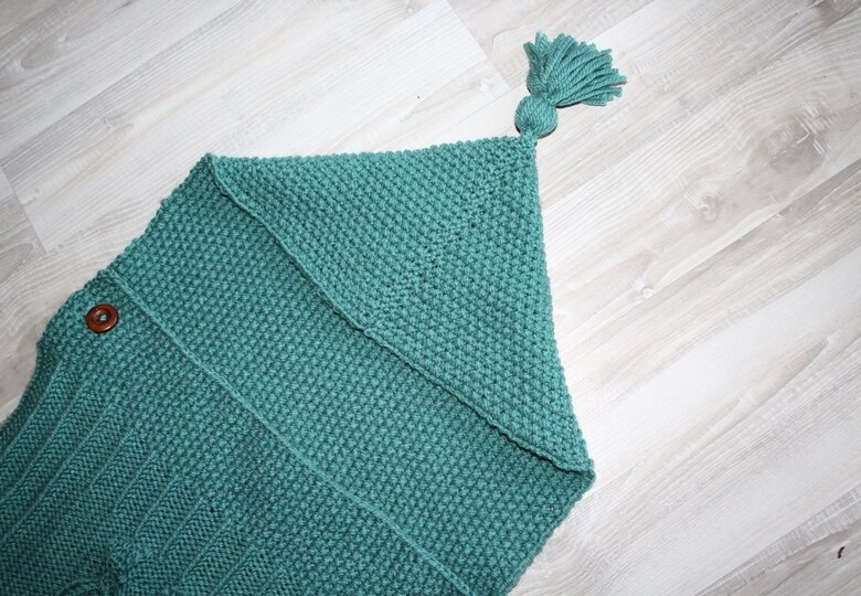 Strickanleitung Baby-Schlafsack, Schlupfsack mit Eulenmotiv, ca. 0 - 7 Monate