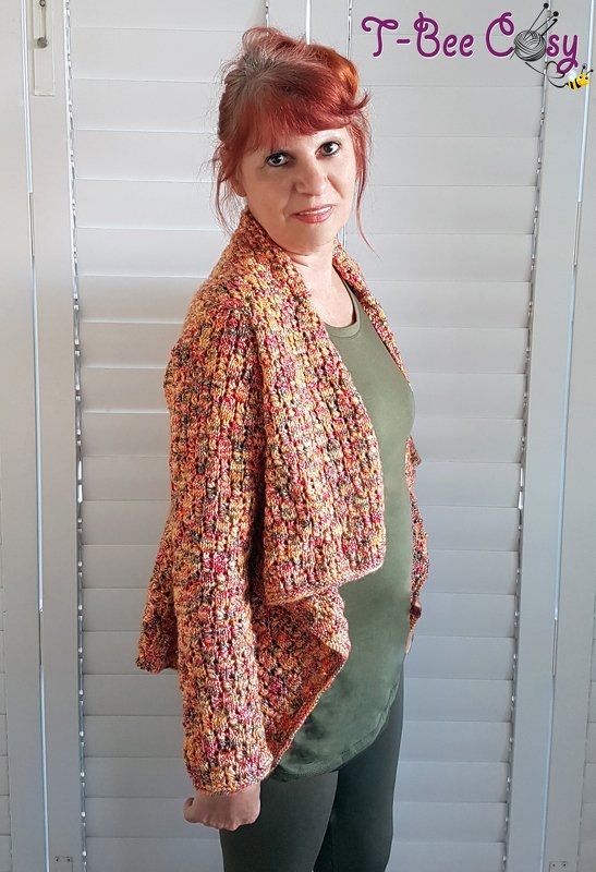 Sunset Reversible Sleeved Shawl (Cardigan)