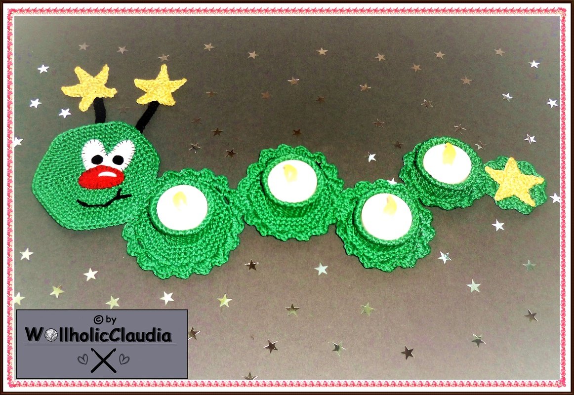 Häkelanleitung Advents -Raupe