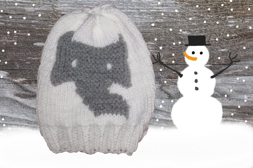 Strickanleitung Babymütze Elefant für Jungen und Mädchen- tragbar von 0-6 Monaten