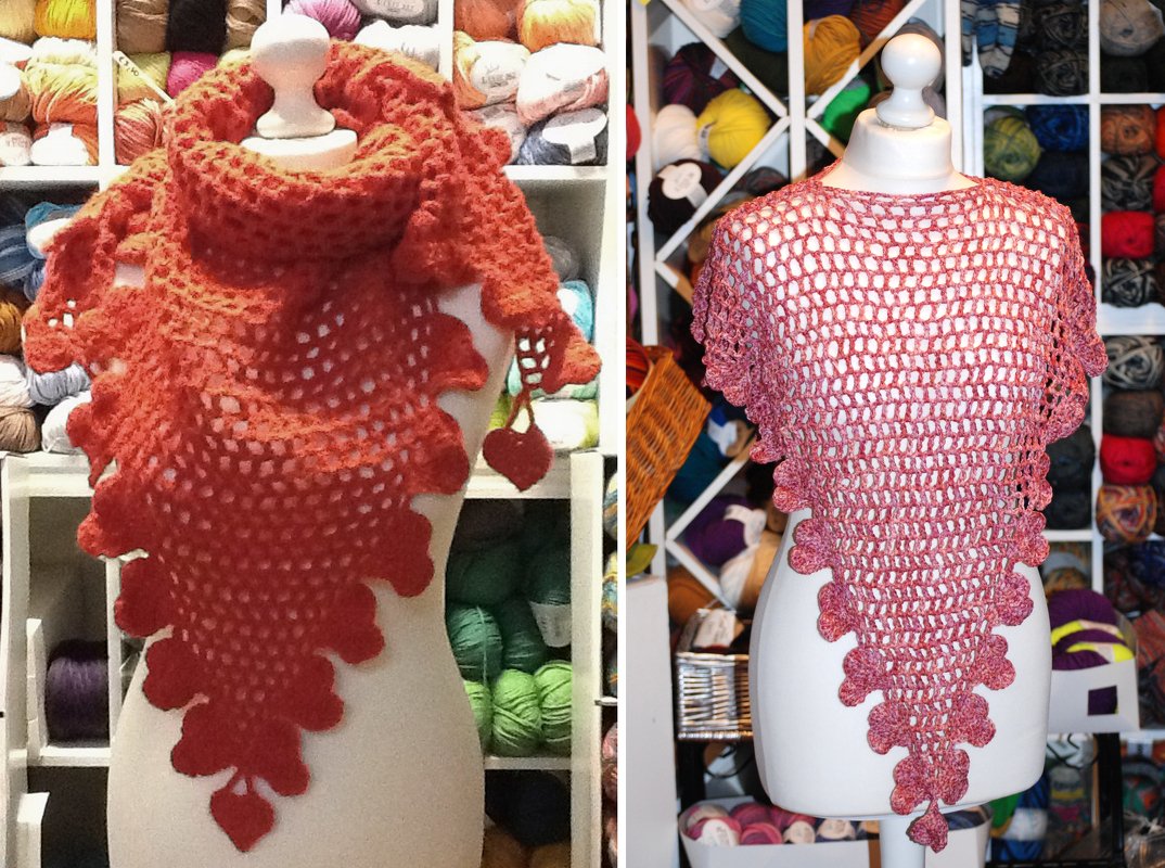 Dreieckstuch „HERZ“ oder  Poncho „Herz“