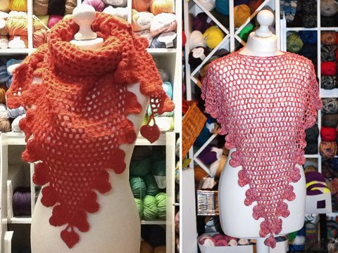  Dreieckstuch „HERZ“ oder  Poncho „Herz“