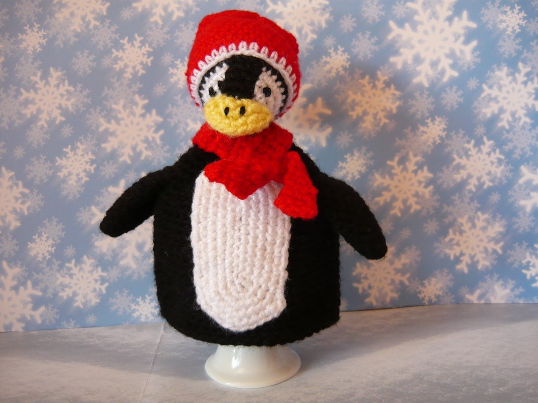 Häkelanleitung Pinguin Eierwärmer