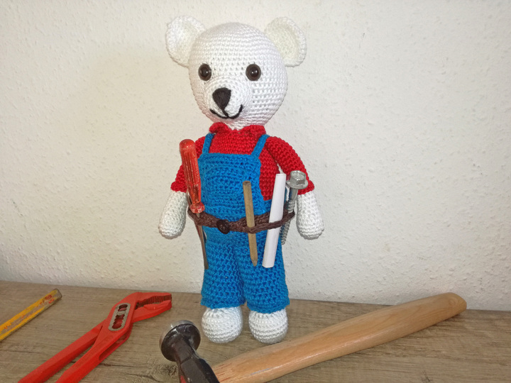 Häkelanleitung: Bauarbeiter Herbärt