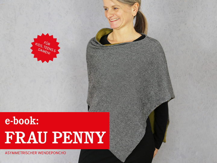 FrauPENNY asymmetrischer Wendeponcho