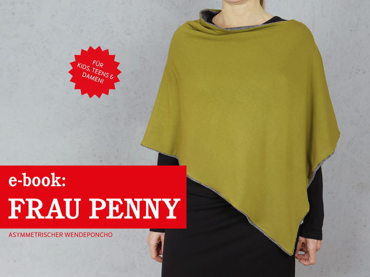FrauPENNY asymmetrischer Wendeponcho