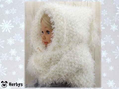 Strickanleitung Scoodie Schneeflocke