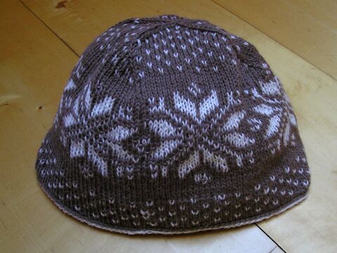 Strickanleitung Wende-Mütze "Schneeflocken" Doubleface-Technik