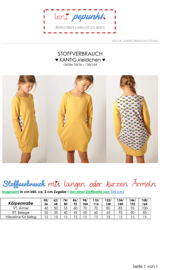 E-Book #86 KANTIG.kleidchen Gr. 50/56-158/164