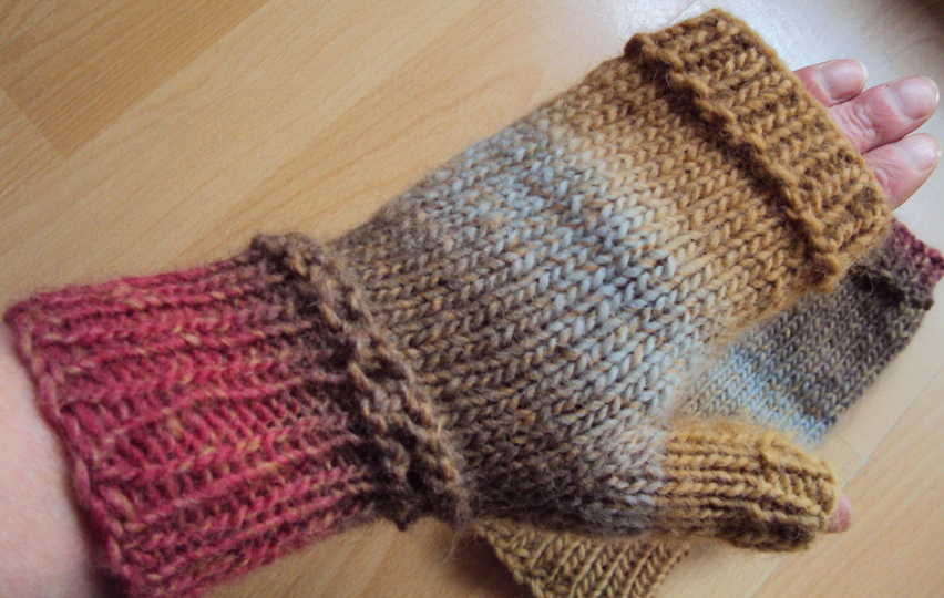 Handstulpen im Farbverlauf,