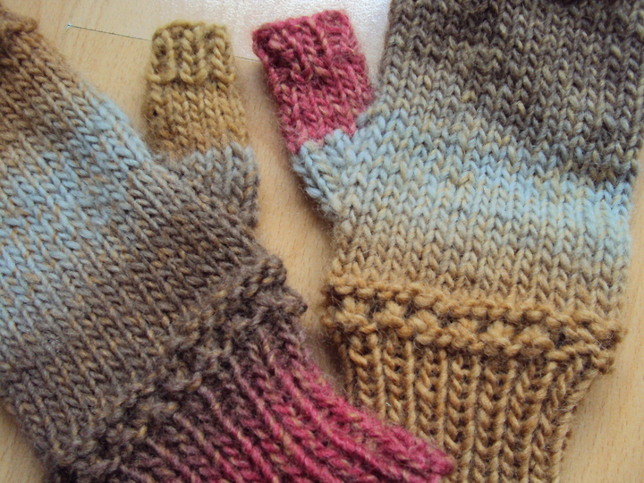 Handstulpen im Farbverlauf,