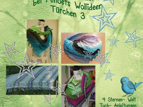 Adventskalender 4 traumhafte Tücher, für Strickvergnügen über die Feiertage