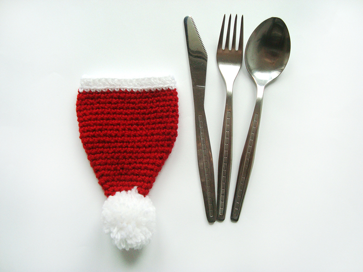 Santa Besteckhalter für Weihnachten Tischdekoration