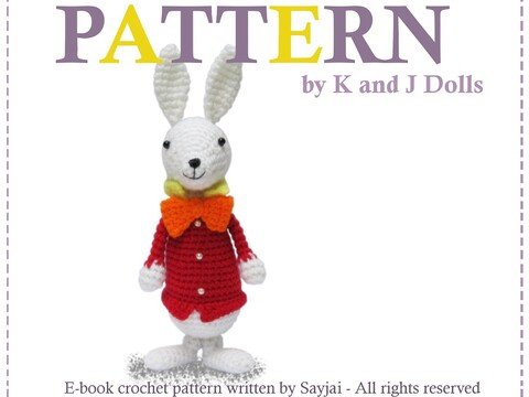 Weißes Kaninchen Amigurumi Häkelanleitung