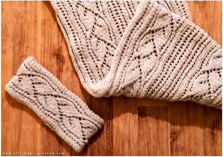 Strickanleitung für Stirnband und Loop in Lace | Stirnband#Loop#Duo SilverLeaves