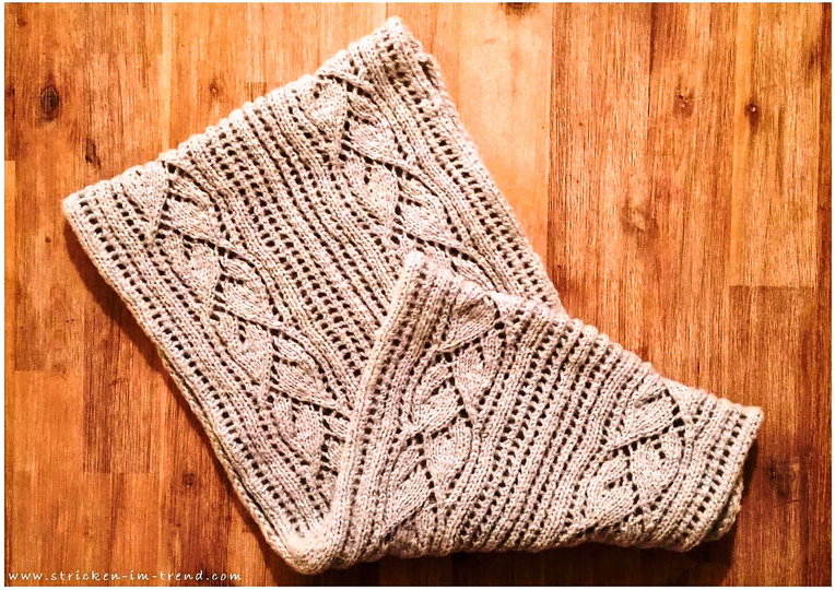 Strickanleitung für Stirnband und Loop in Lace | Stirnband#Loop#Duo SilverLeaves