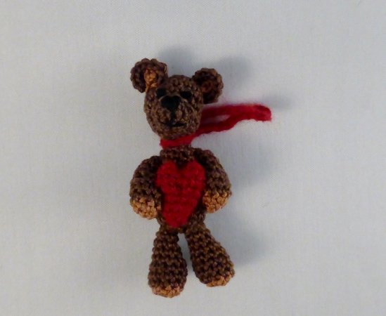 Teddybär Anhänger - "hab dich lieb", niedlicher Schlüsselanhänger, Taschenbaumler