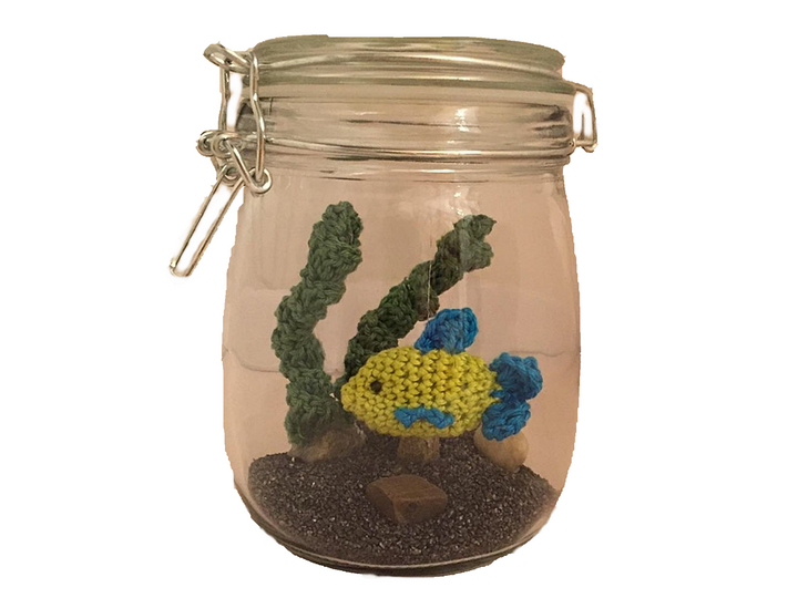 Aquarium im Glas - Häkelanleitung