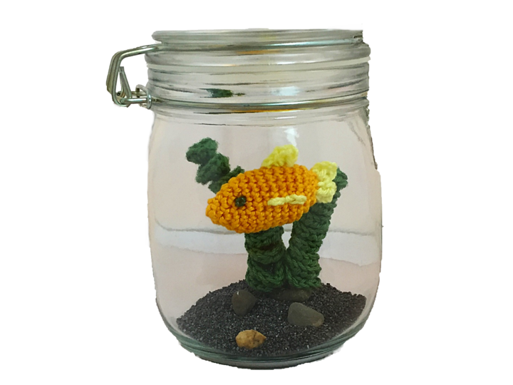 Aquarium im Glas - Häkelanleitung