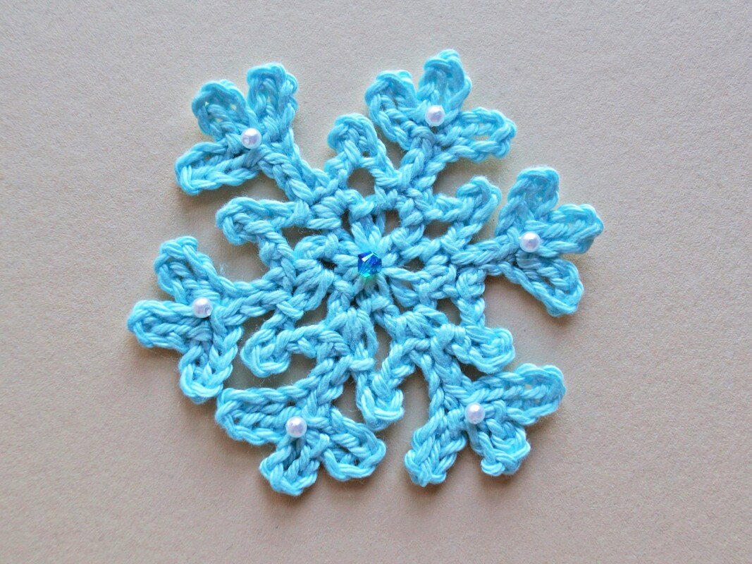 Häkelanleitung  Schneeflocke