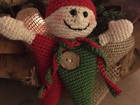 Weihnachtliches Knopfmännlein
