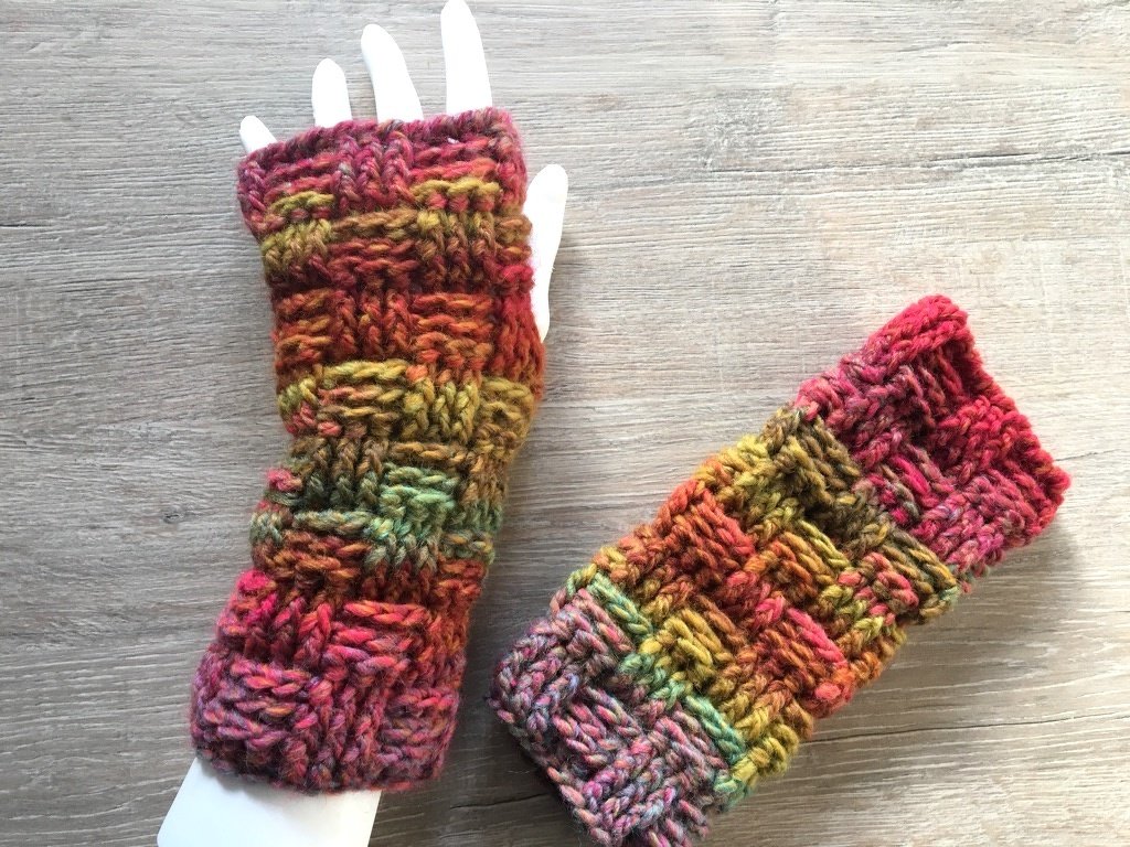 Häkel-Anleitung Pulswärmer / Stulpen "Karo"