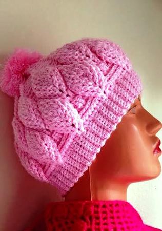 Aubrey Crochet Hat Knit Look