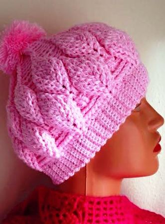 Aubrey Crochet Hat Knit Look