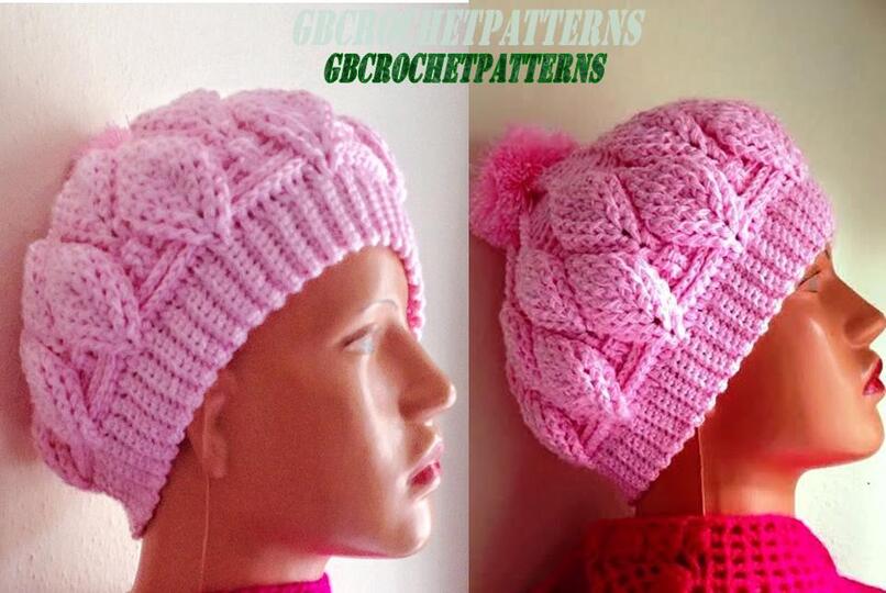 Aubrey Crochet Hat Knit Look