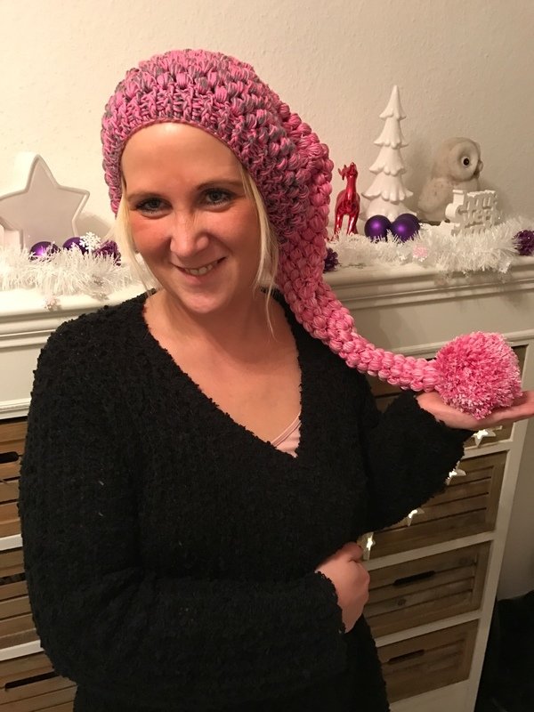 Häkelanleitung Zipfelmütze "Himbeersahne" - Bild 5