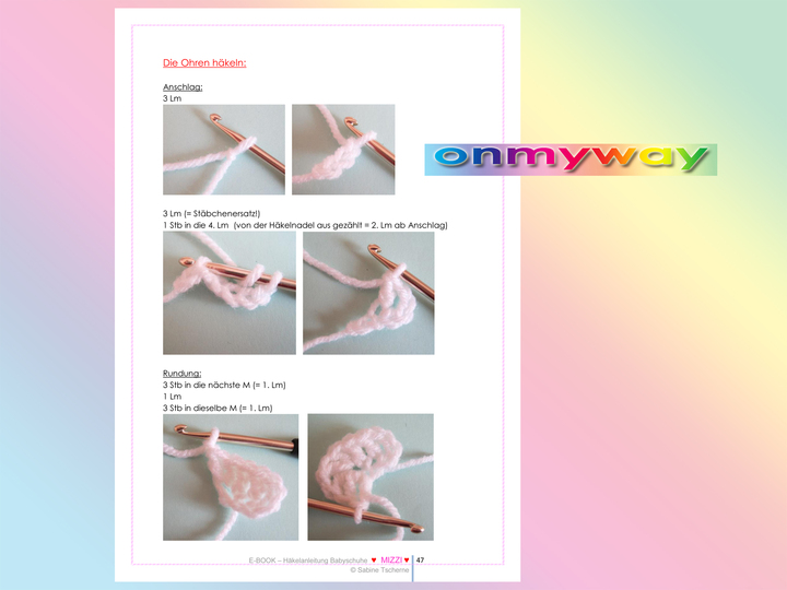 Häkelanleitung: Babyschuhe in 3 Größen (0 bis 12 Monate)