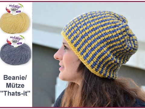 Mütze / Beanie "Thats-it" aus Woolly Hugs SHEEP häkeln