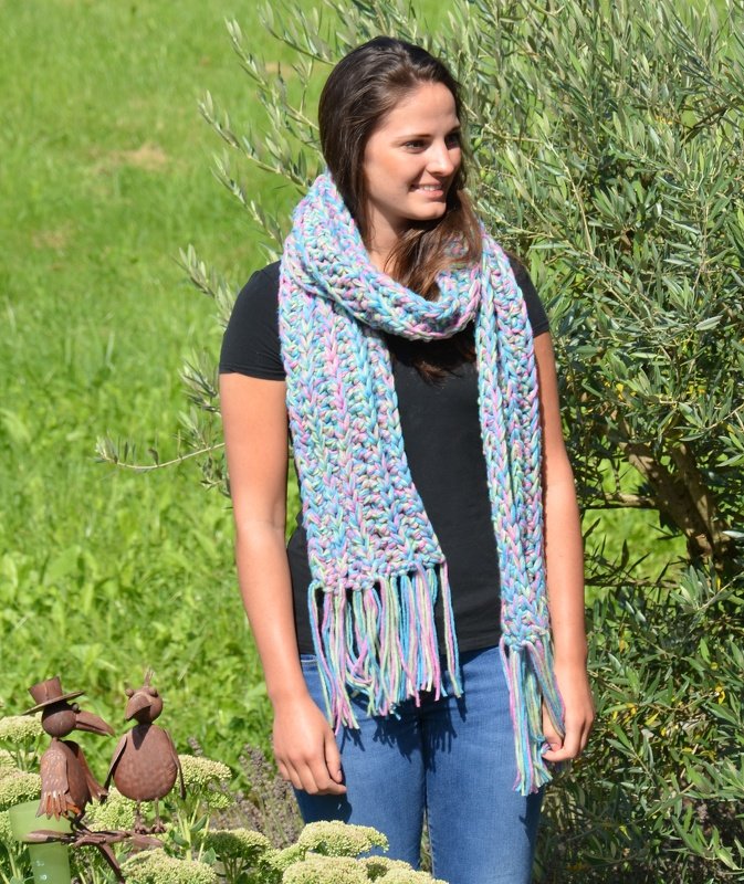 Schal Belfast in 2 Stunden gehäkelt mit Woolly Hugs Sheep - Bild 4